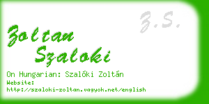 zoltan szaloki business card